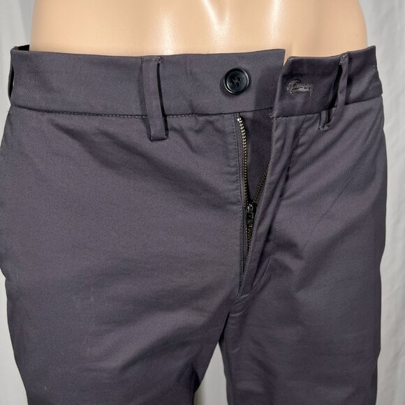 Express Men 30WX32L Purple Gray Stretch Casual Cotton Blend Slim Fit Chino Pants - Picture 2 of 8